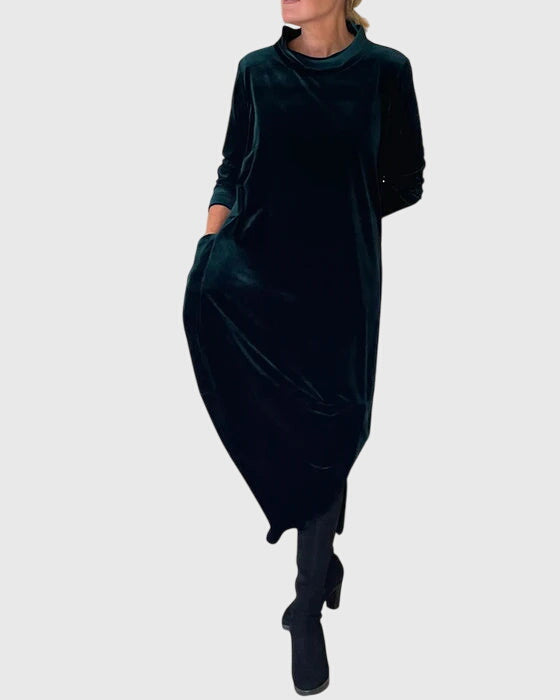 Ember | Luxe Velvet British-Style Midi Dress