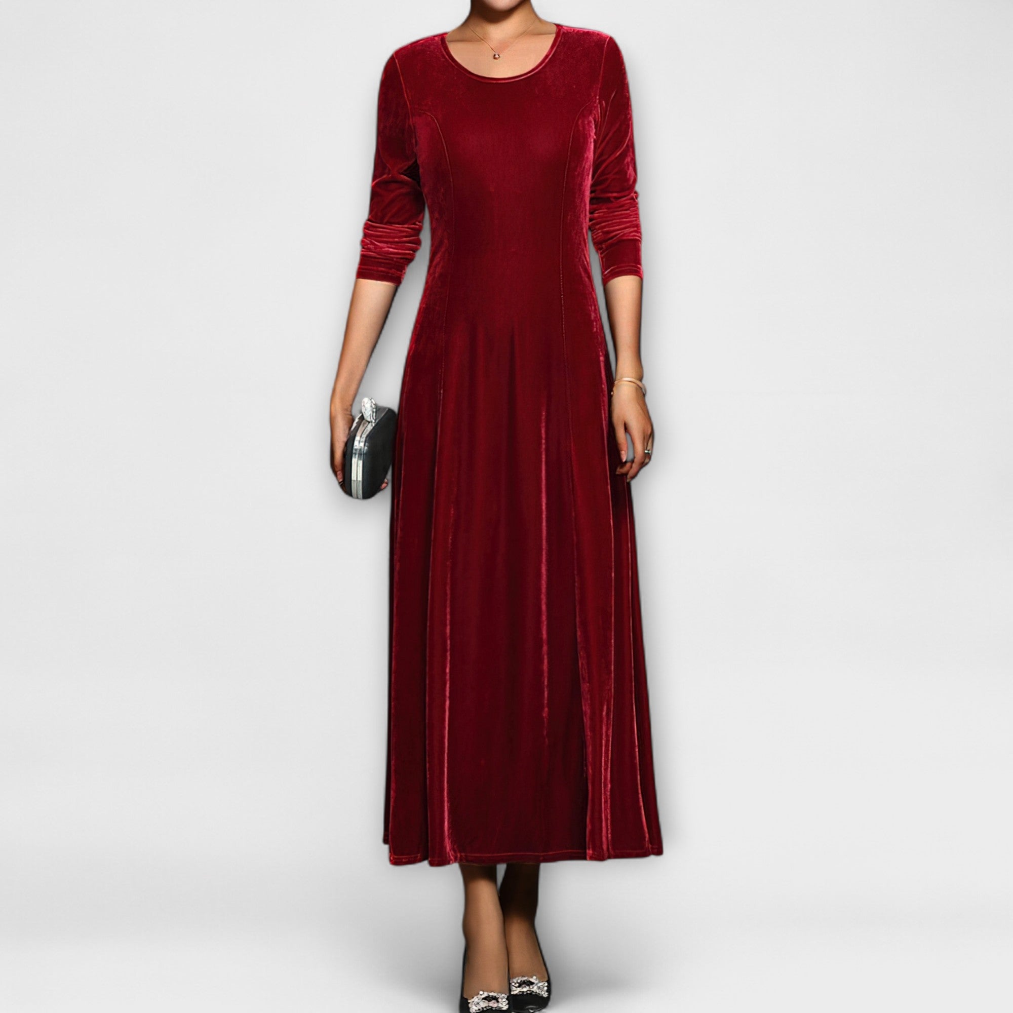 Vivian | Timeless Velvet A-Line Dress