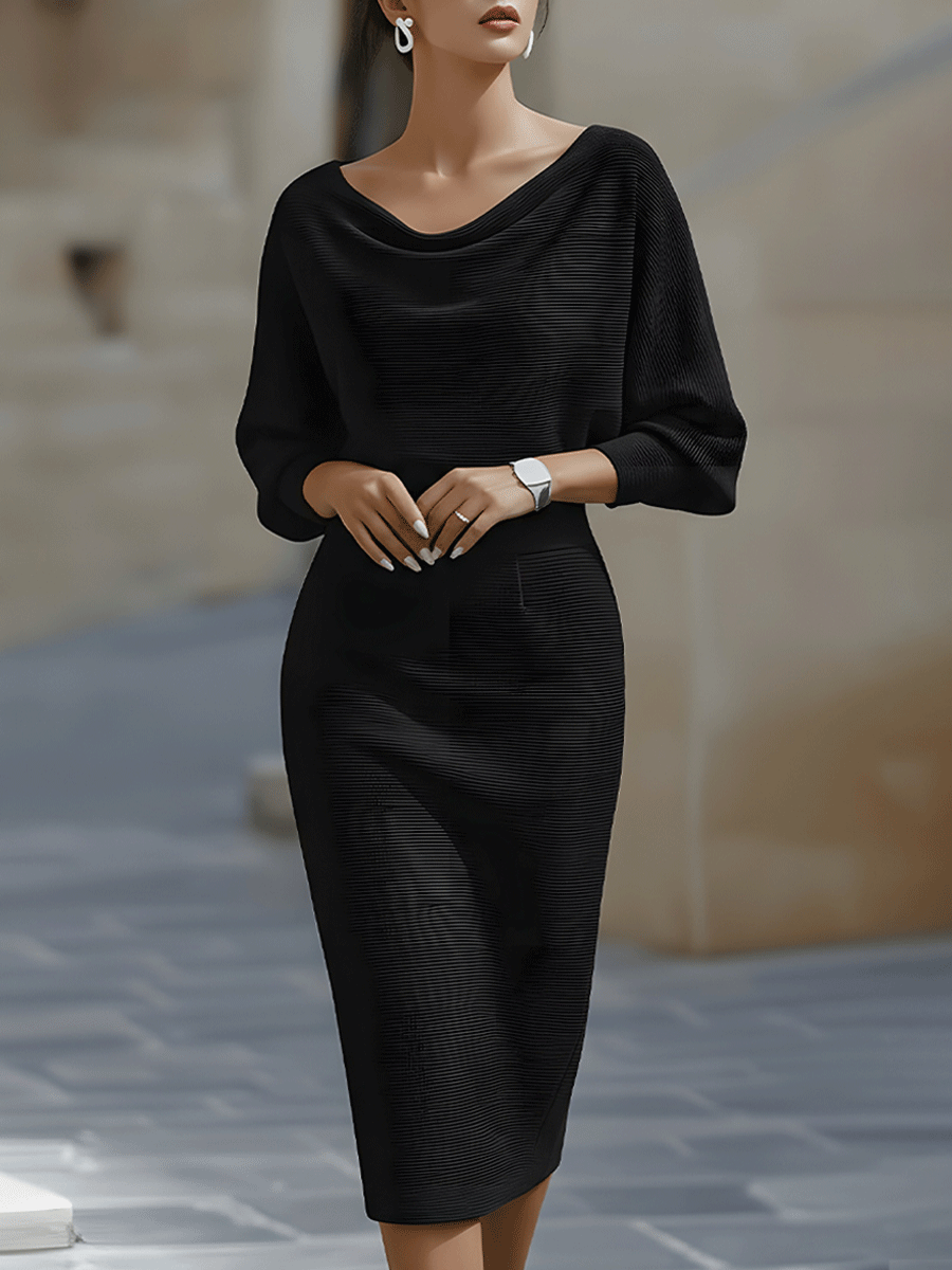 Kaitlyn | Serene Cowl Neck Elegance Dress