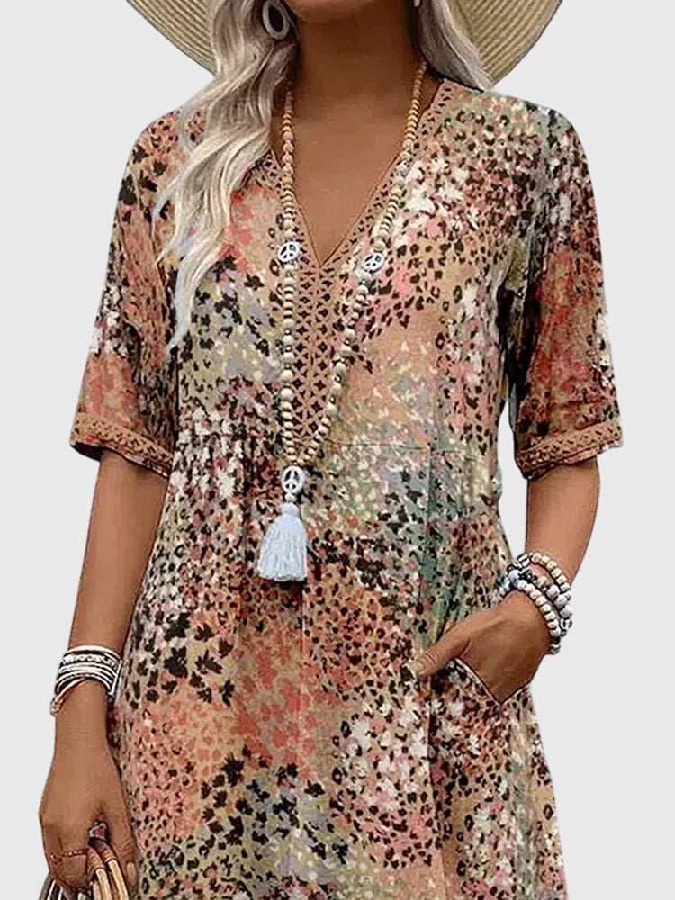 Lainey | Romantic Soft-Floral Belly-Cover Midi