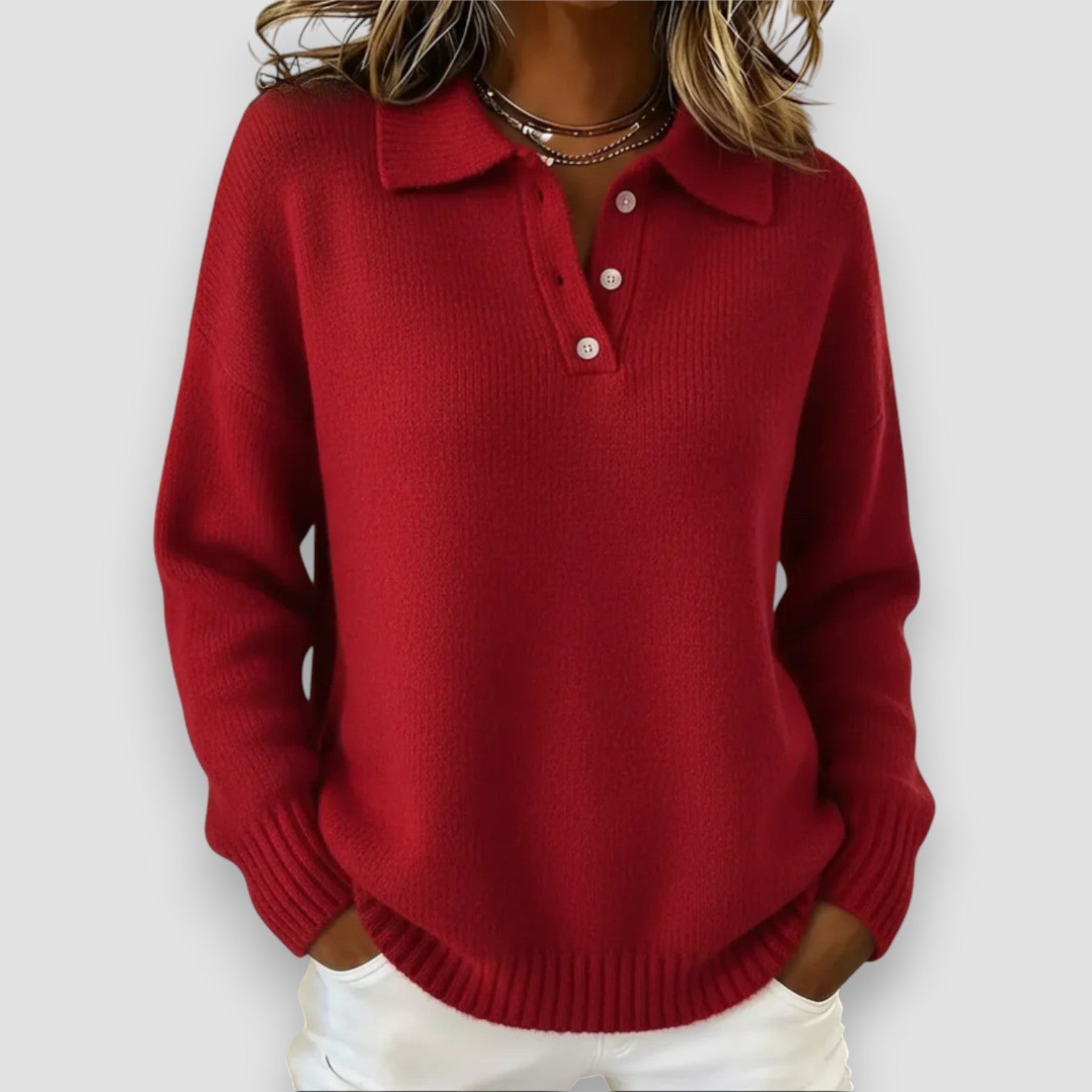 Kennedy | Soft Everyday Polo Sweater