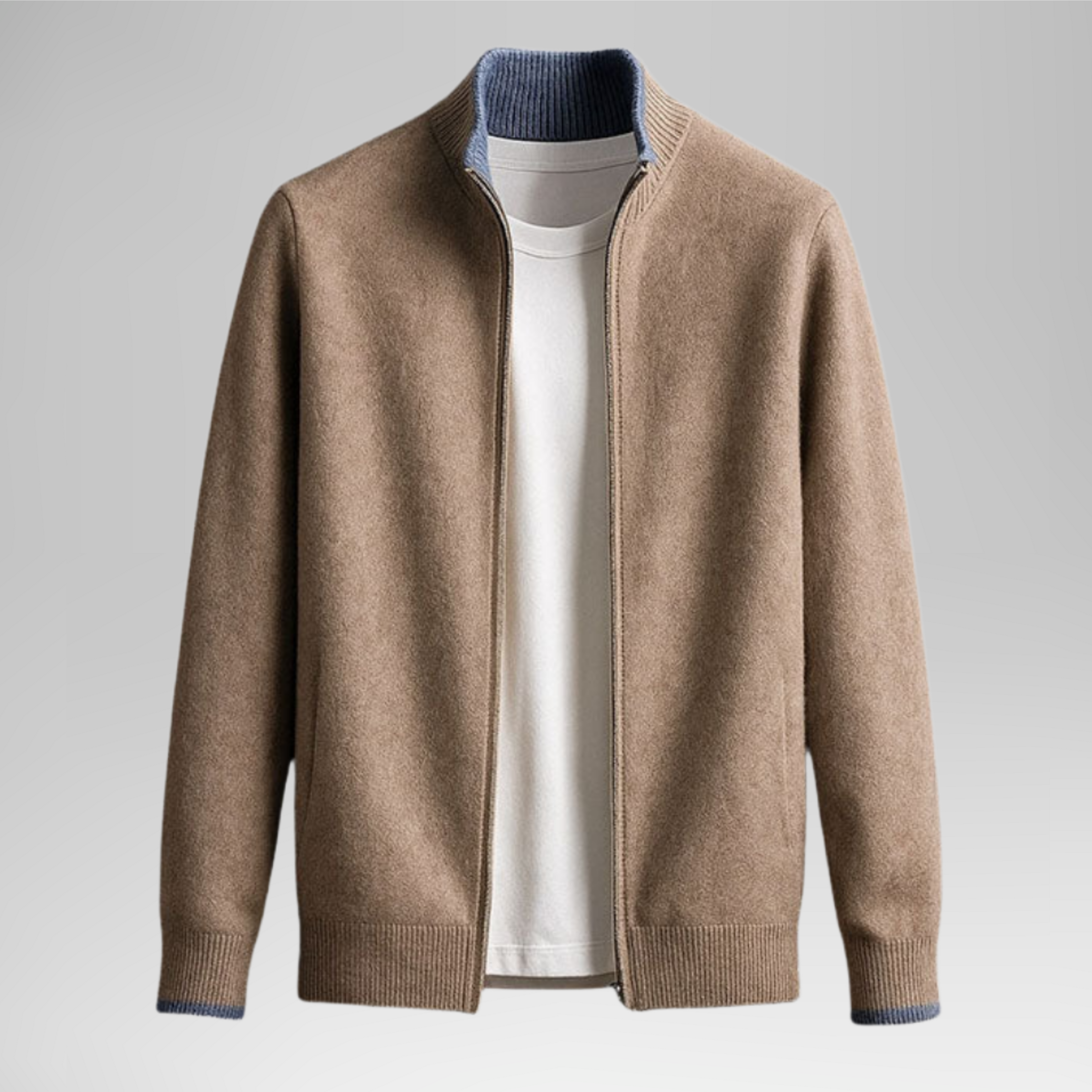 Modern Minimal Zip Cardigan