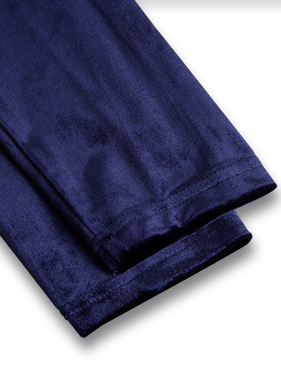 Elissa | Navy Blue Midi Dress with Long Sleeves