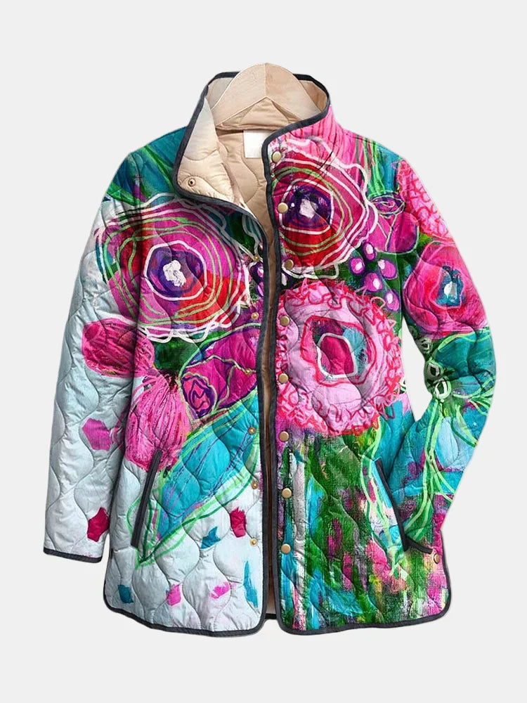 Nora| Chic Floral Print Jacket