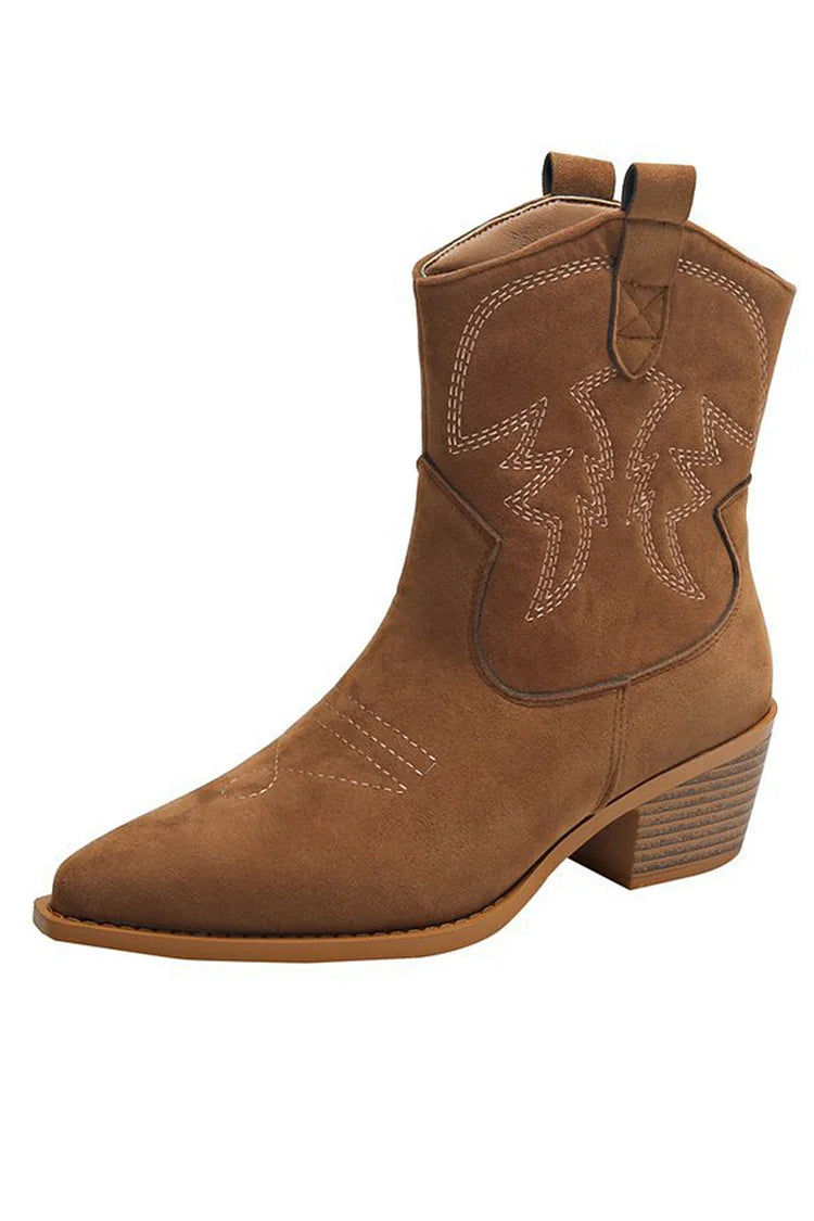 Eliza | Toe Western Ankle Boot