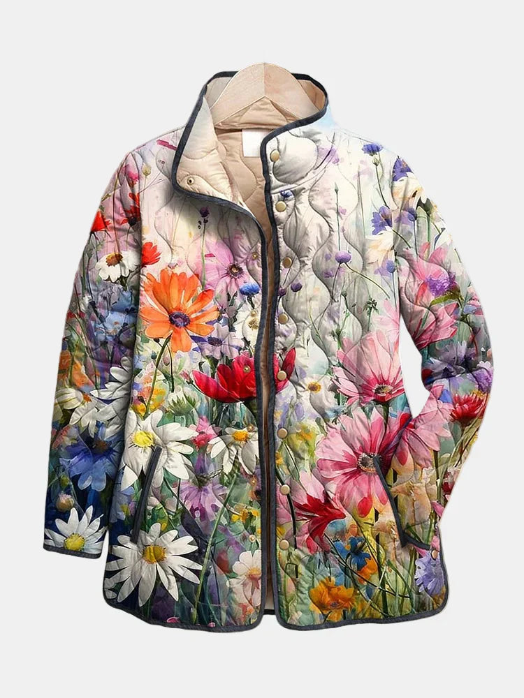 Hazel | Delightful Vintage Floral Quilted Jacket