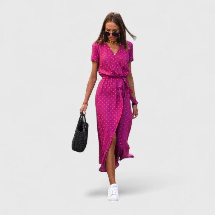 Amara | Flowing Wrap-Fit Elegant Midi Dress