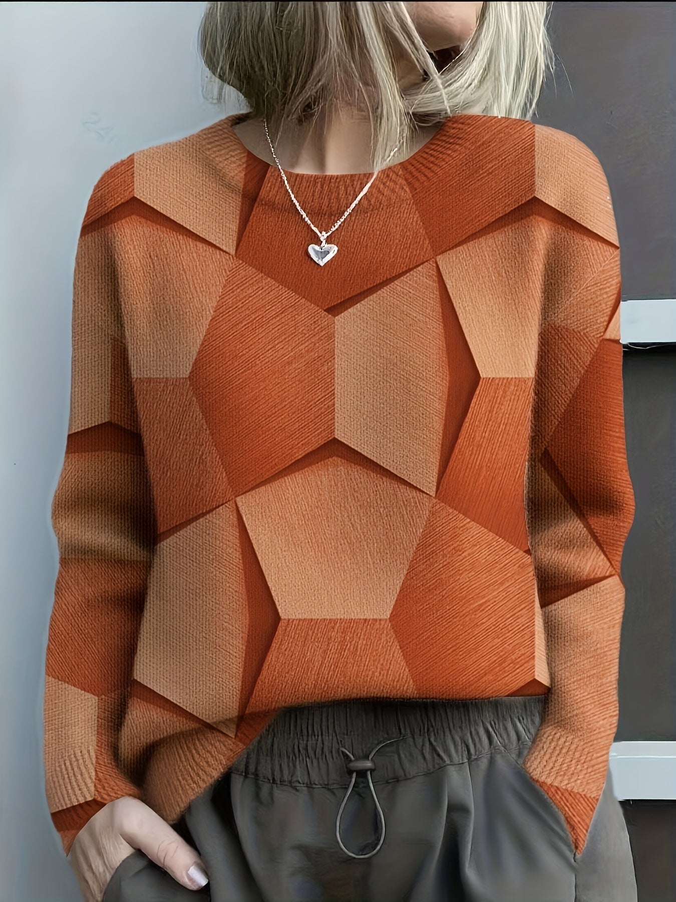 Lucia | Geometric Everyday Knit Sweater
