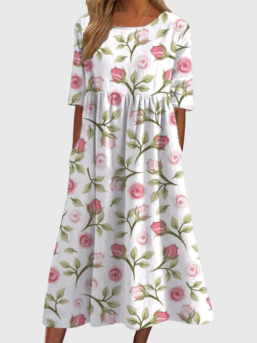 Kinsley | Elegant Embroidered Flowy Everyday Dress