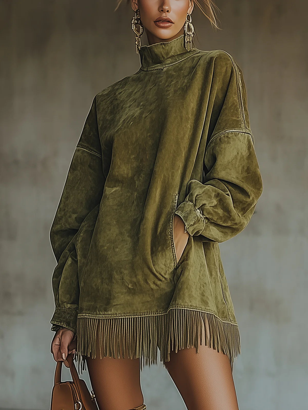 Sheri | Cozy Fringe Statement Dress