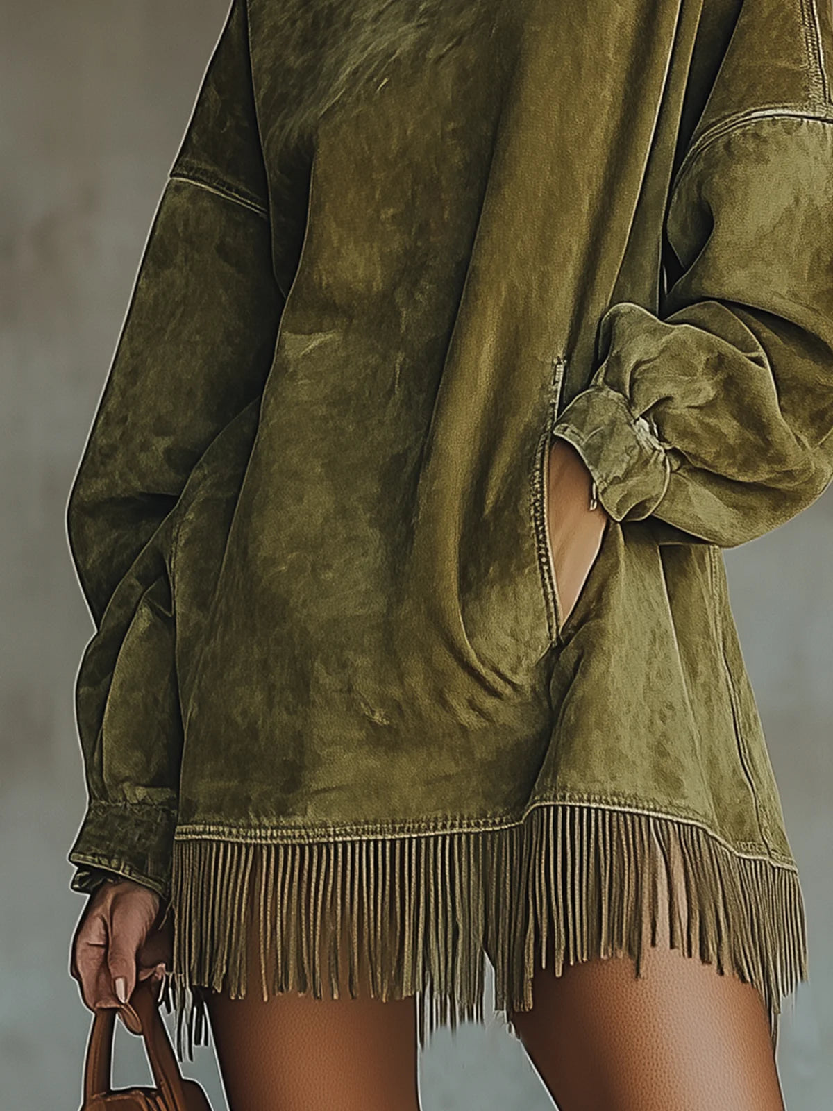 Sheri | Cozy Fringe Statement Dress