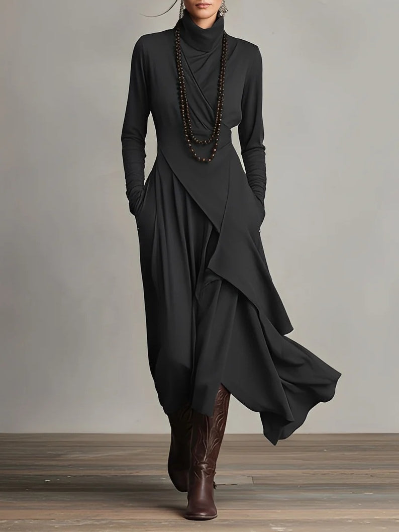 Maribel | Elegant Asymmetry Maxi Dress
