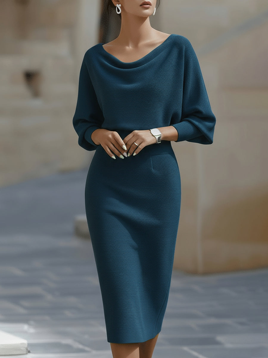 Kaitlyn | Serene Cowl Neck Elegance Dress