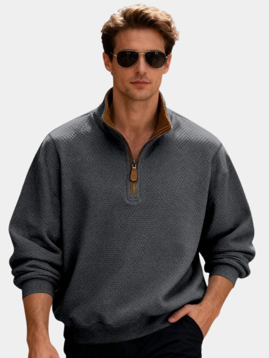 Grounded Waffle Knit Pullover