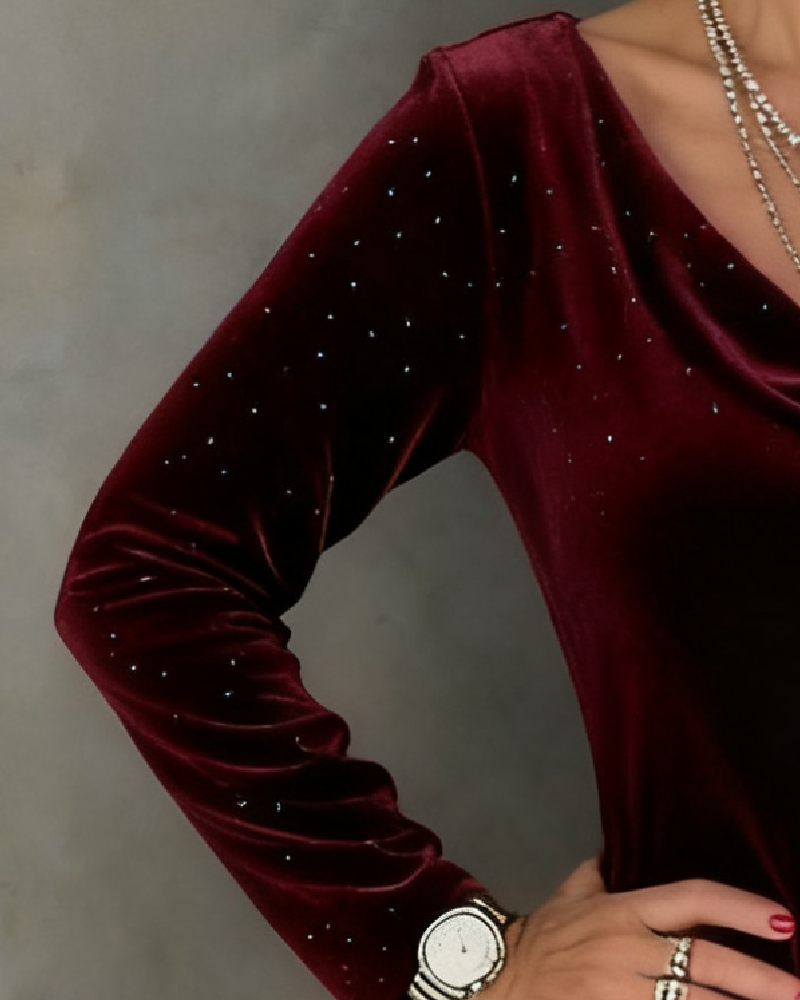 Lyra | Shimmer Velvet Straight Dress