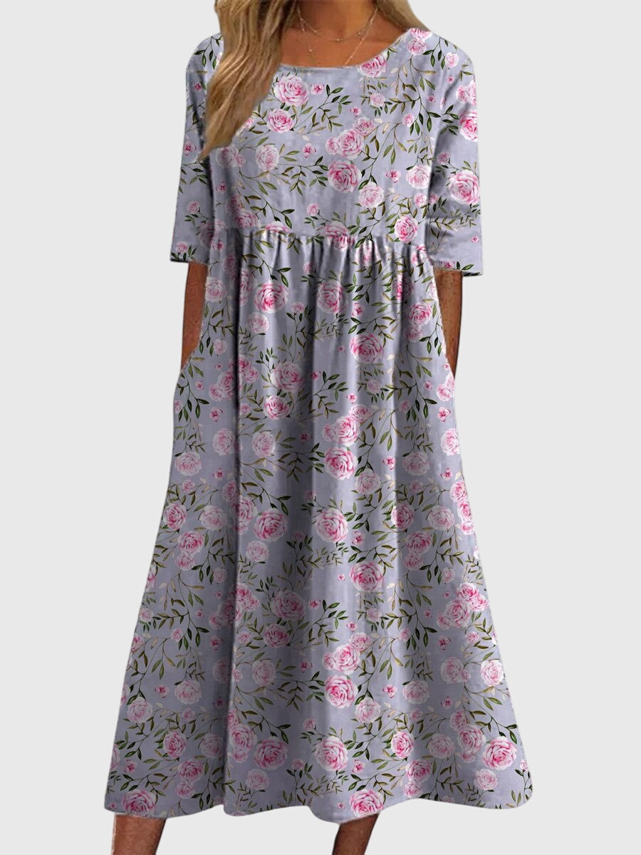 Kinsley | Elegant Embroidered Flowy Everyday Dress