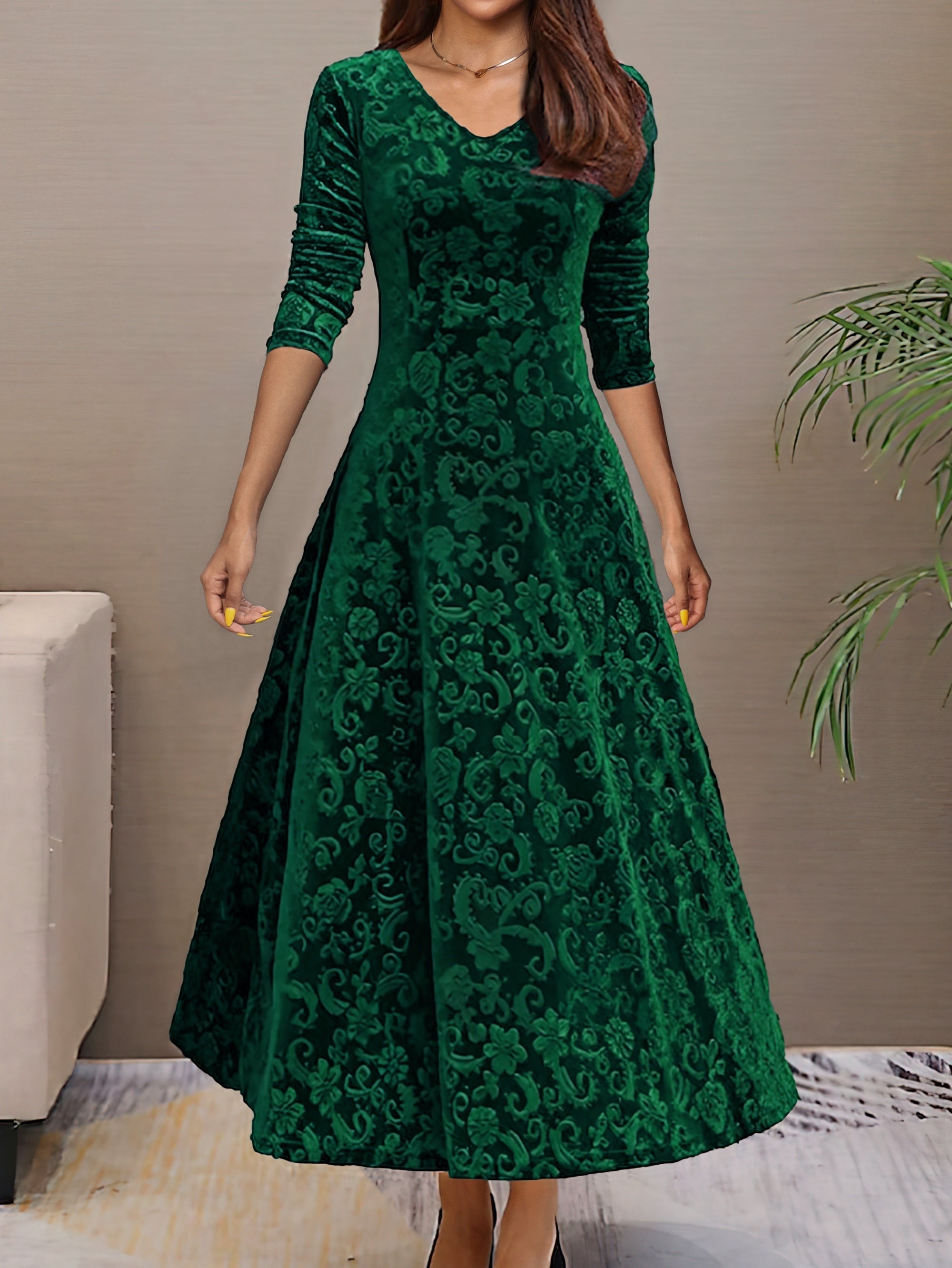 Denise | Holiday Velvet Grace Dress