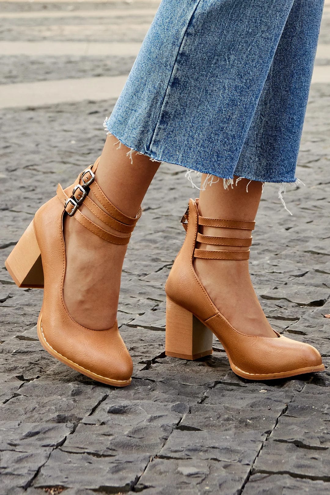 Vivienne | Triple Buckle Heels
