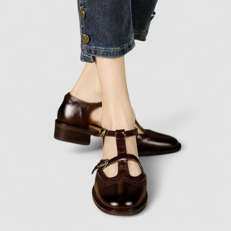 Seraphina | Elegant T-Bar Comfort Heel