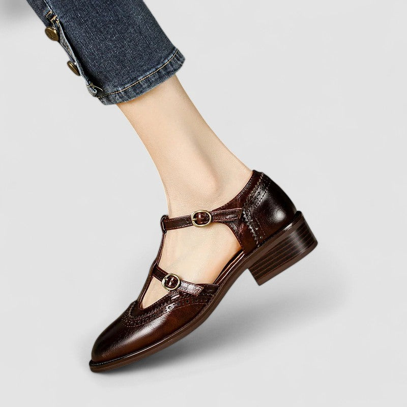 Seraphina | Elegant T-Bar Comfort Heel