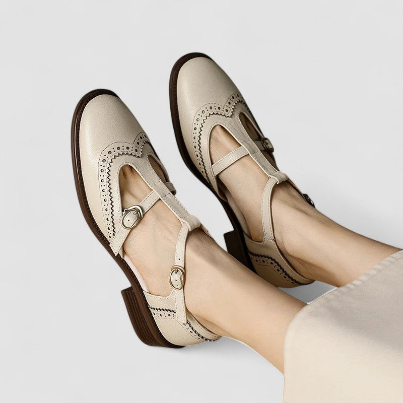 Seraphina | Elegant T-Bar Comfort Heel