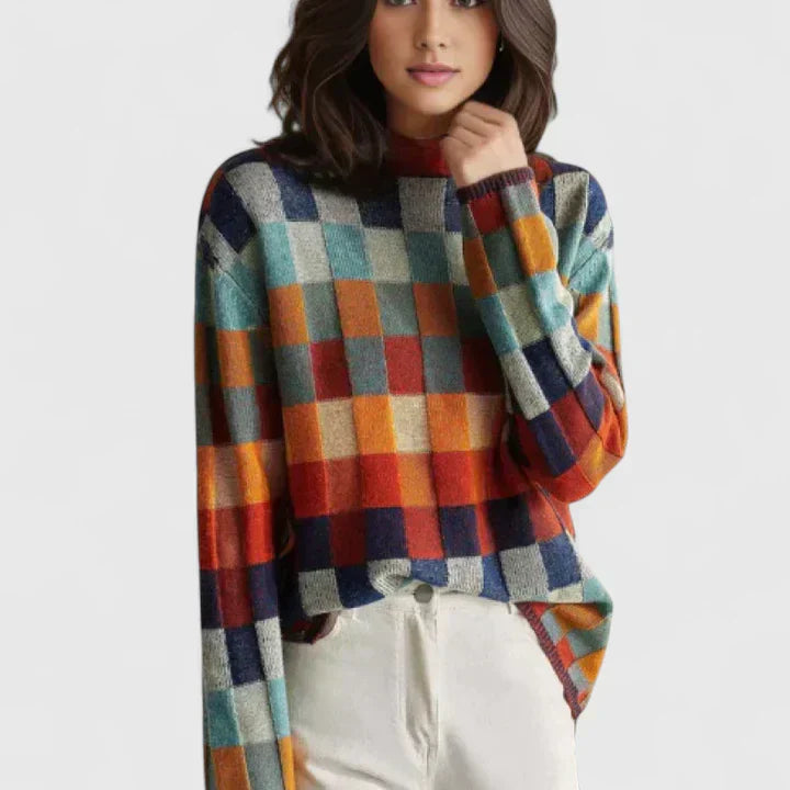 Florentiaa | Colorful Check Sweater