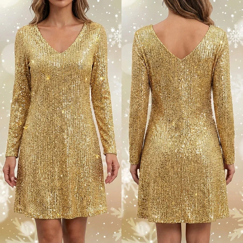 Isabella | Festive Sequin Mini Dress