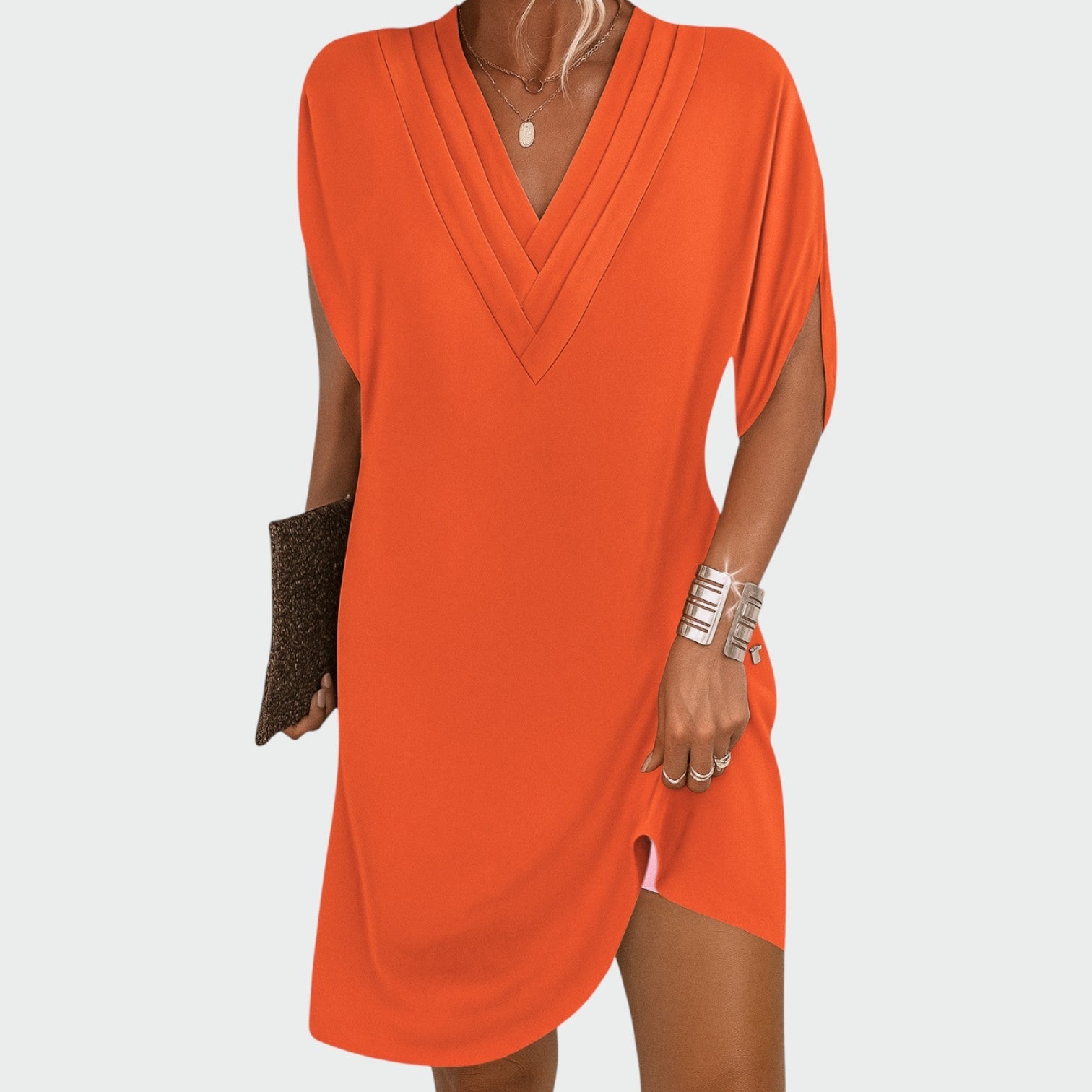 Poppy | Effortless V-Neck Everyday Shift Dress