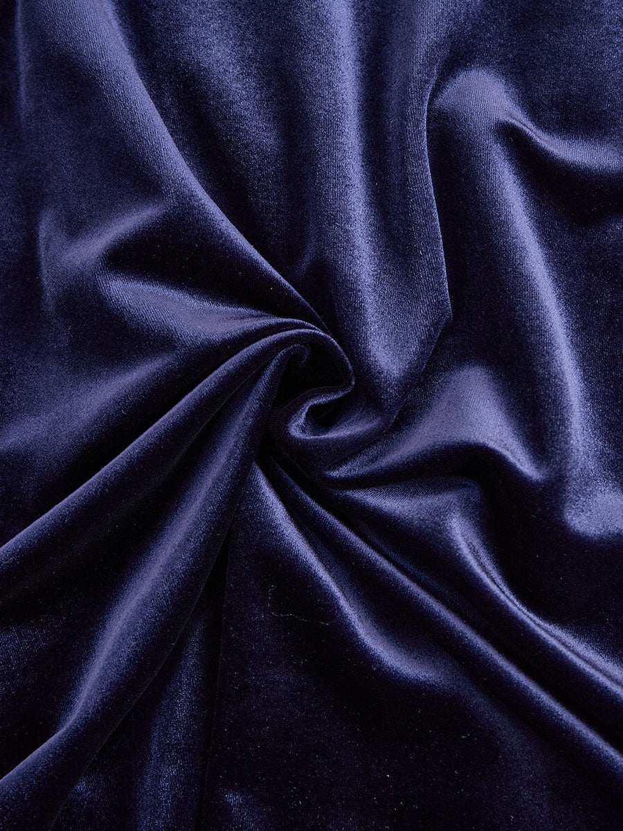 Elissa | Navy Blue Midi Dress with Long Sleeves