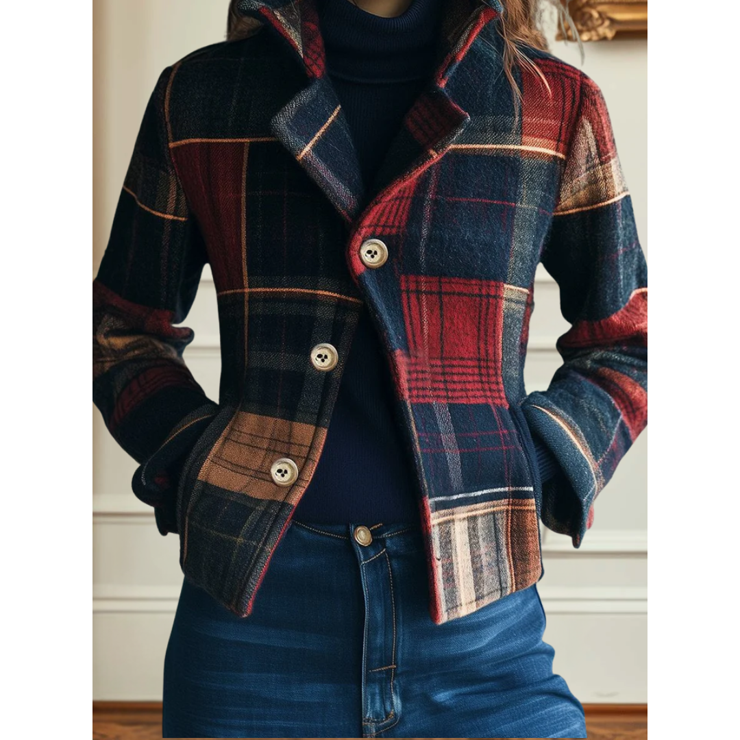 Mia | Classic Plaid Wool Jacket