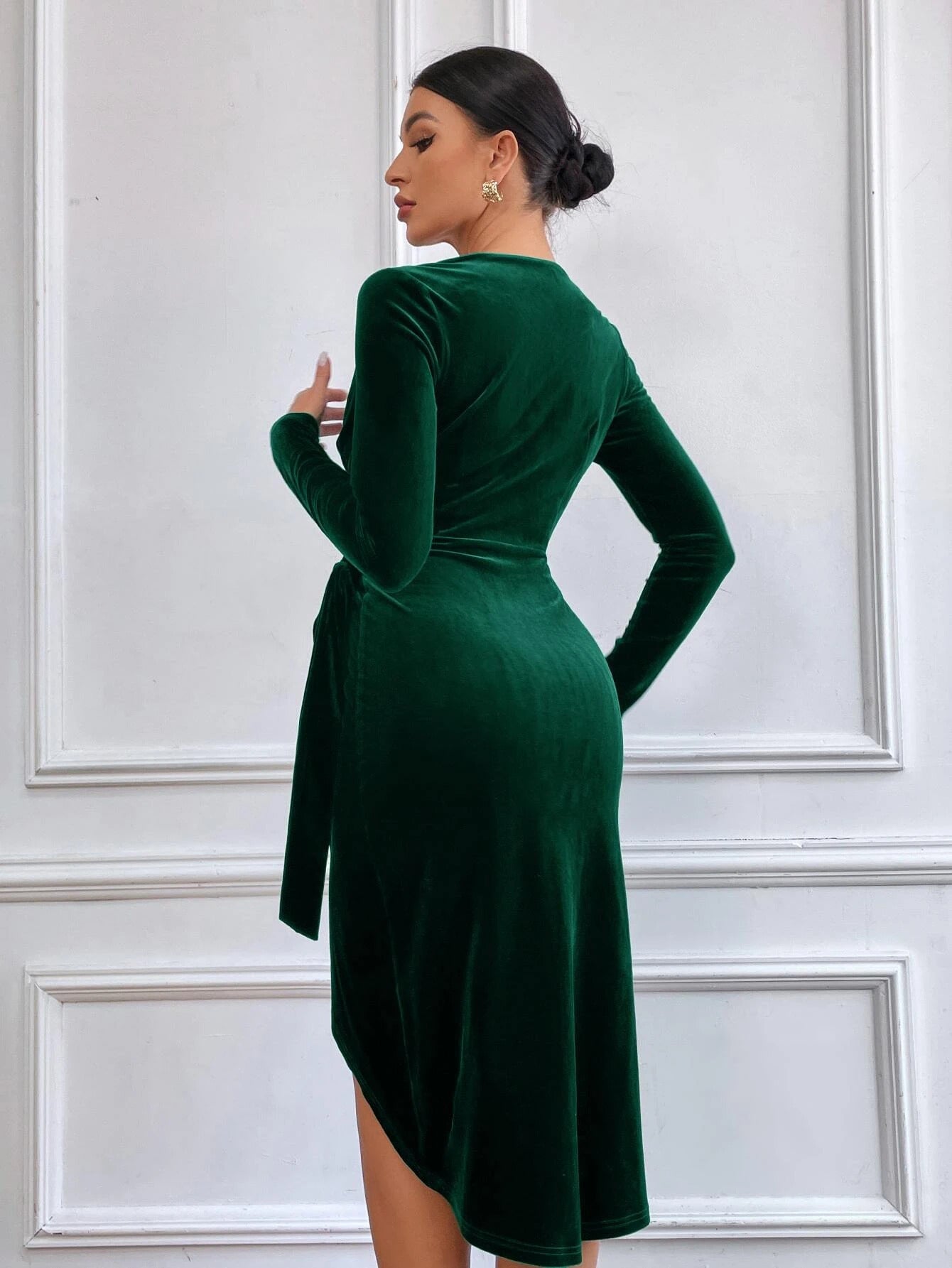 Lucia | Draped Velvet Elegance Dress