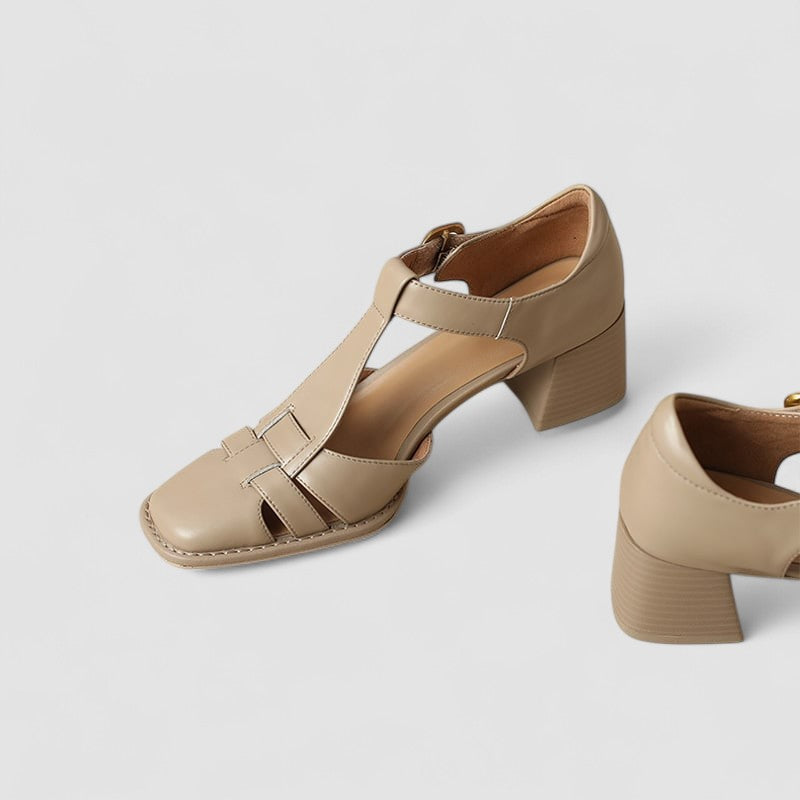 Amanda | Orthopedic T-Strap Block Heels