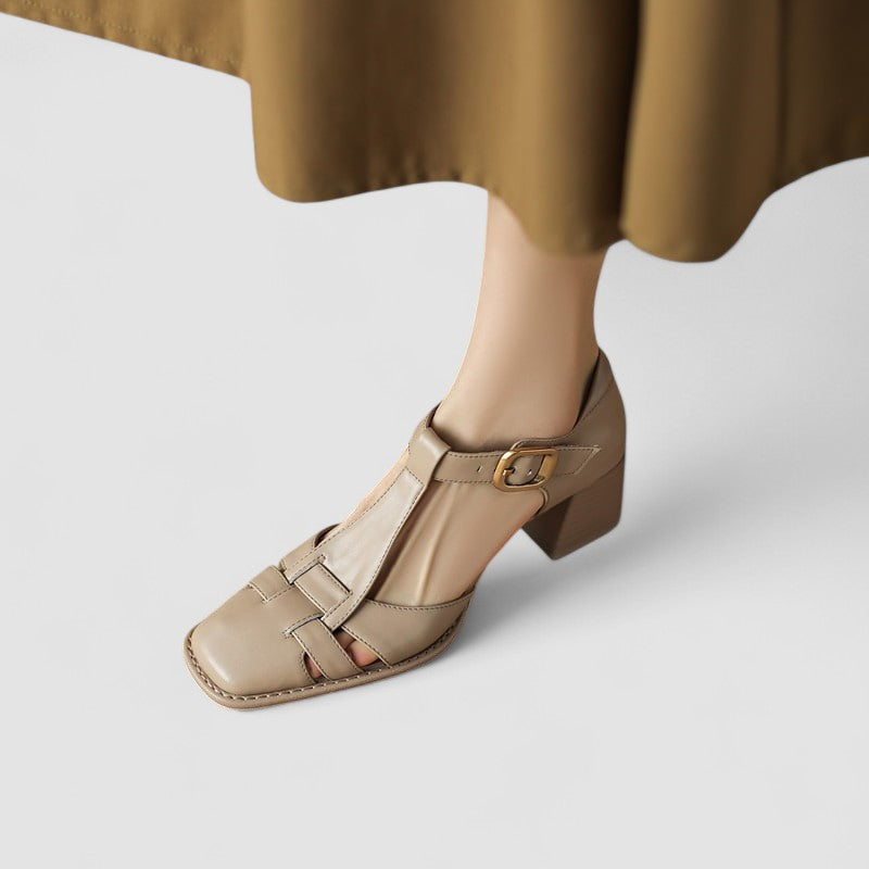 Amanda | Orthopedic T-Strap Block Heels