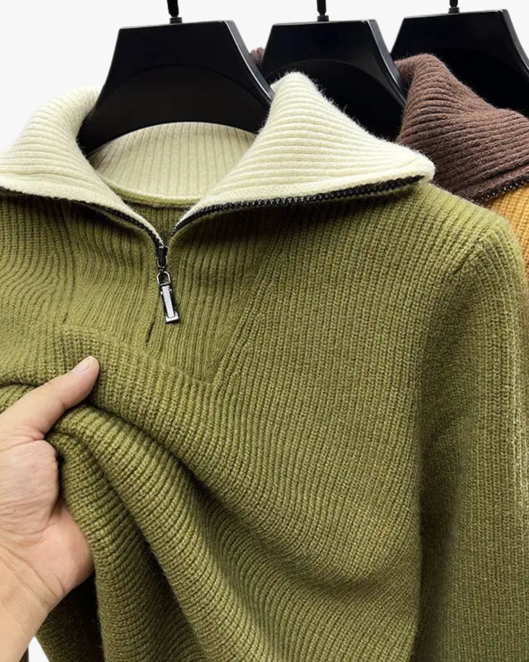 Classic Structured Zip Knit