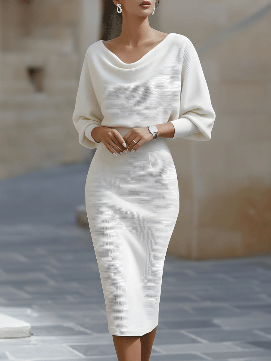 Kaitlyn | Serene Cowl Neck Elegance Dress