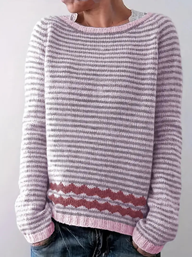 Harper | Striped Zigzag Sweater