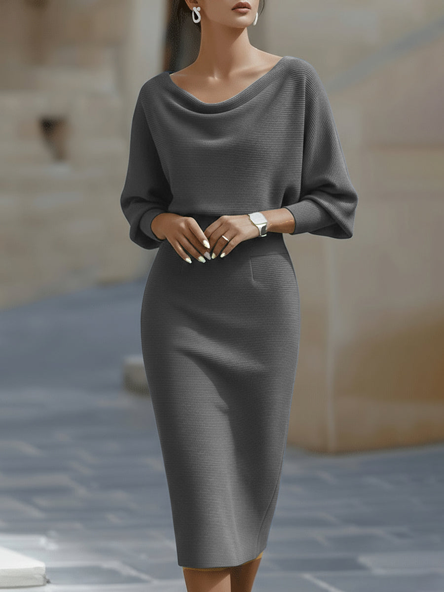 Kaitlyn | Serene Cowl Neck Elegance Dress