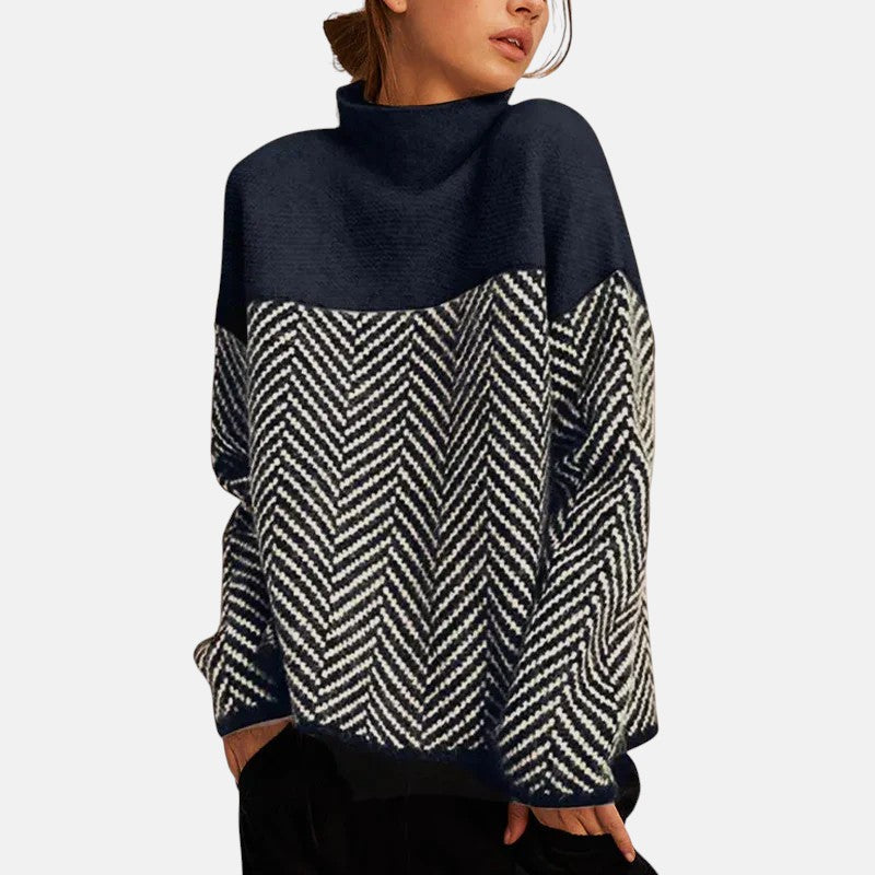 Eva | Chic High Collar Pullover
