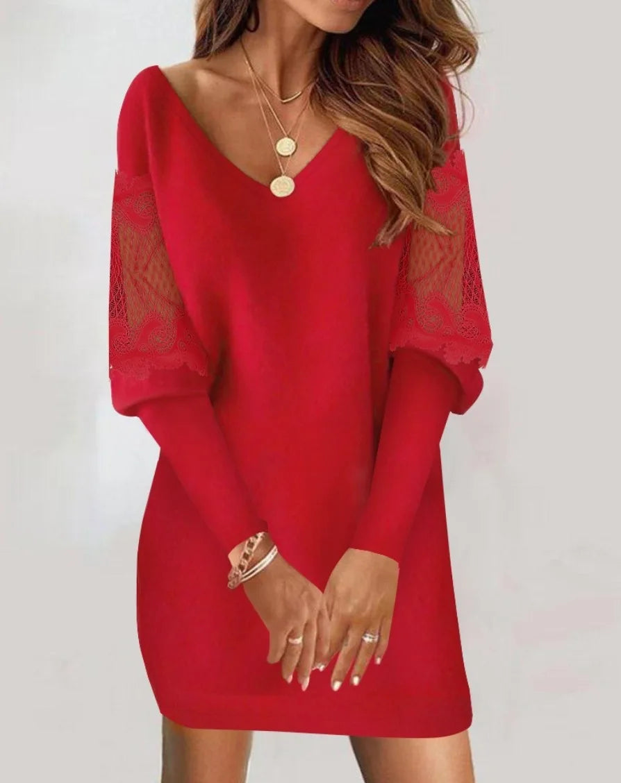 Elowen | Elegant Lace Sleeve Dress