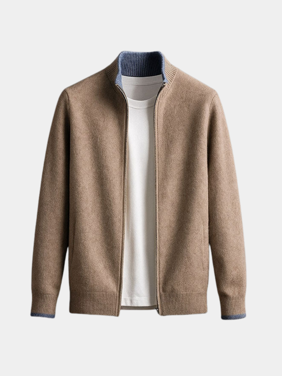Refined Full-Zip Sweater