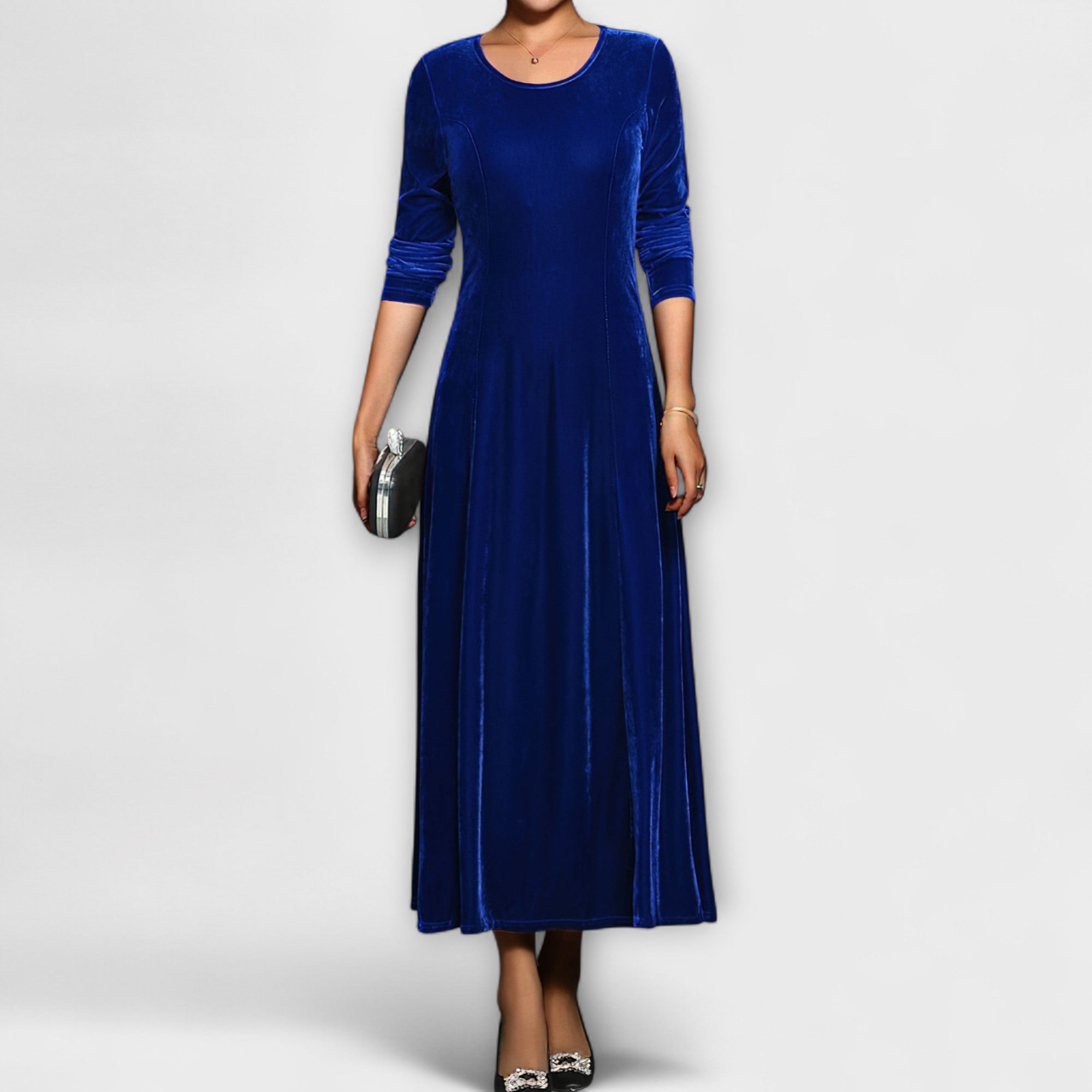 Vivian | Timeless Velvet A-Line Dress