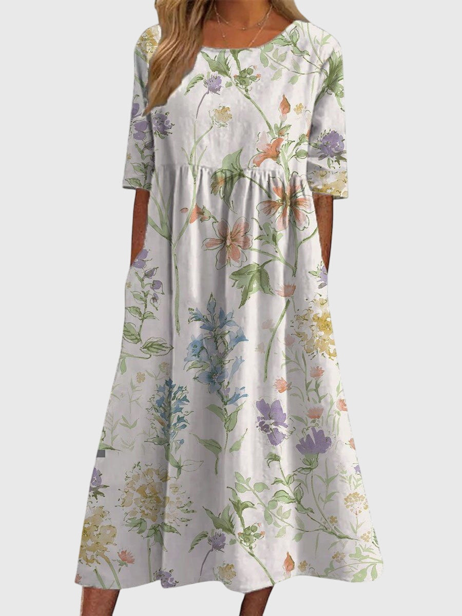 Kinsley | Elegant Embroidered Flowy Everyday Dress