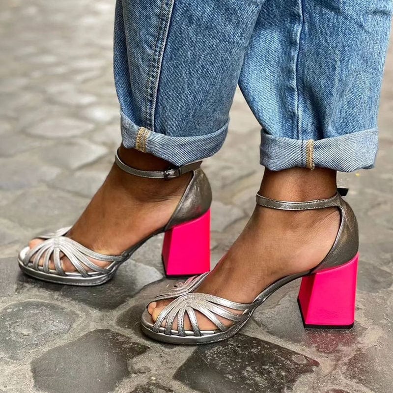 Celina | Neon Block Heels
