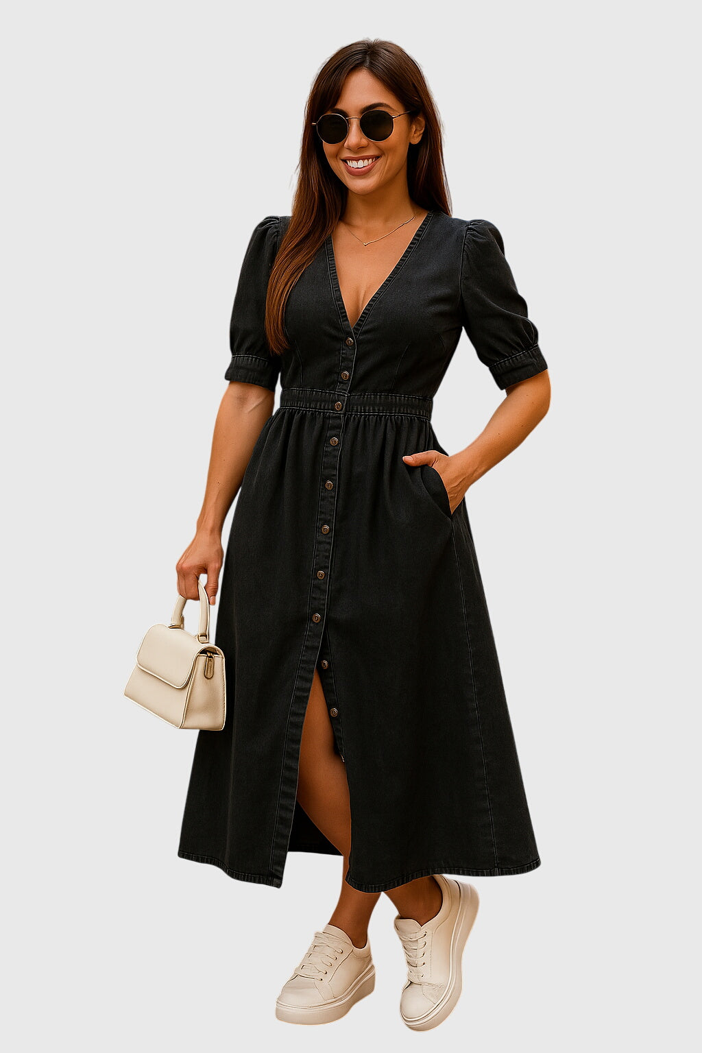 Luna | Tailored Chic Everyday Denim Dress