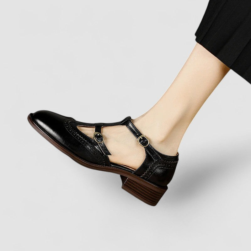 Seraphina | Elegant T-Bar Comfort Heel