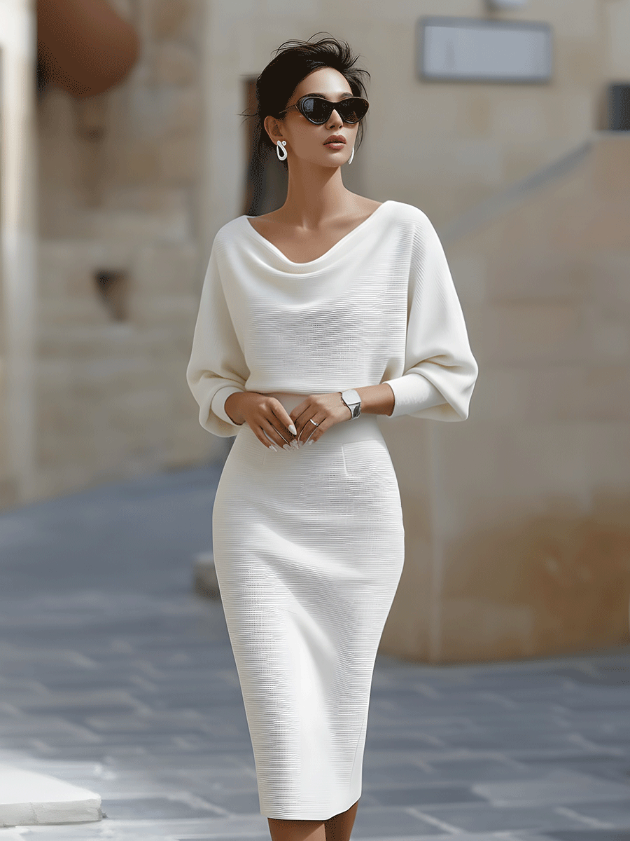 Kaitlyn | Serene Cowl Neck Elegance Dress