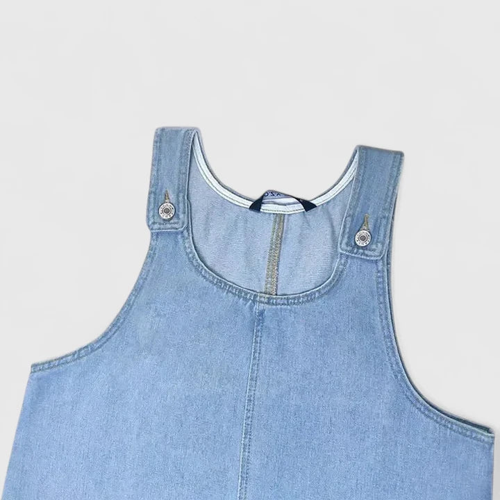 Parker | Edgy Feminine Denim-Inspired Midi Dress