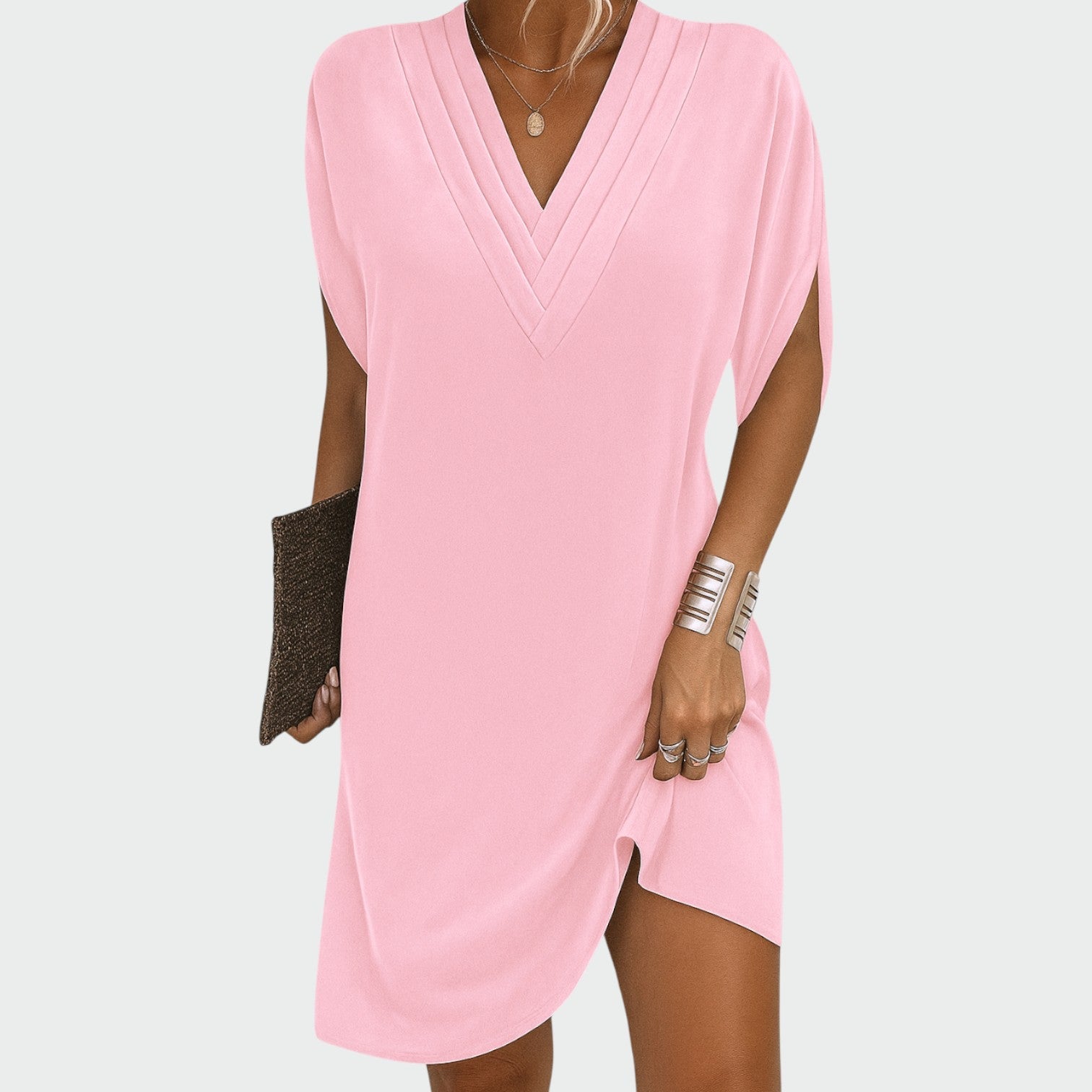 Poppy | Effortless V-Neck Everyday Shift Dress