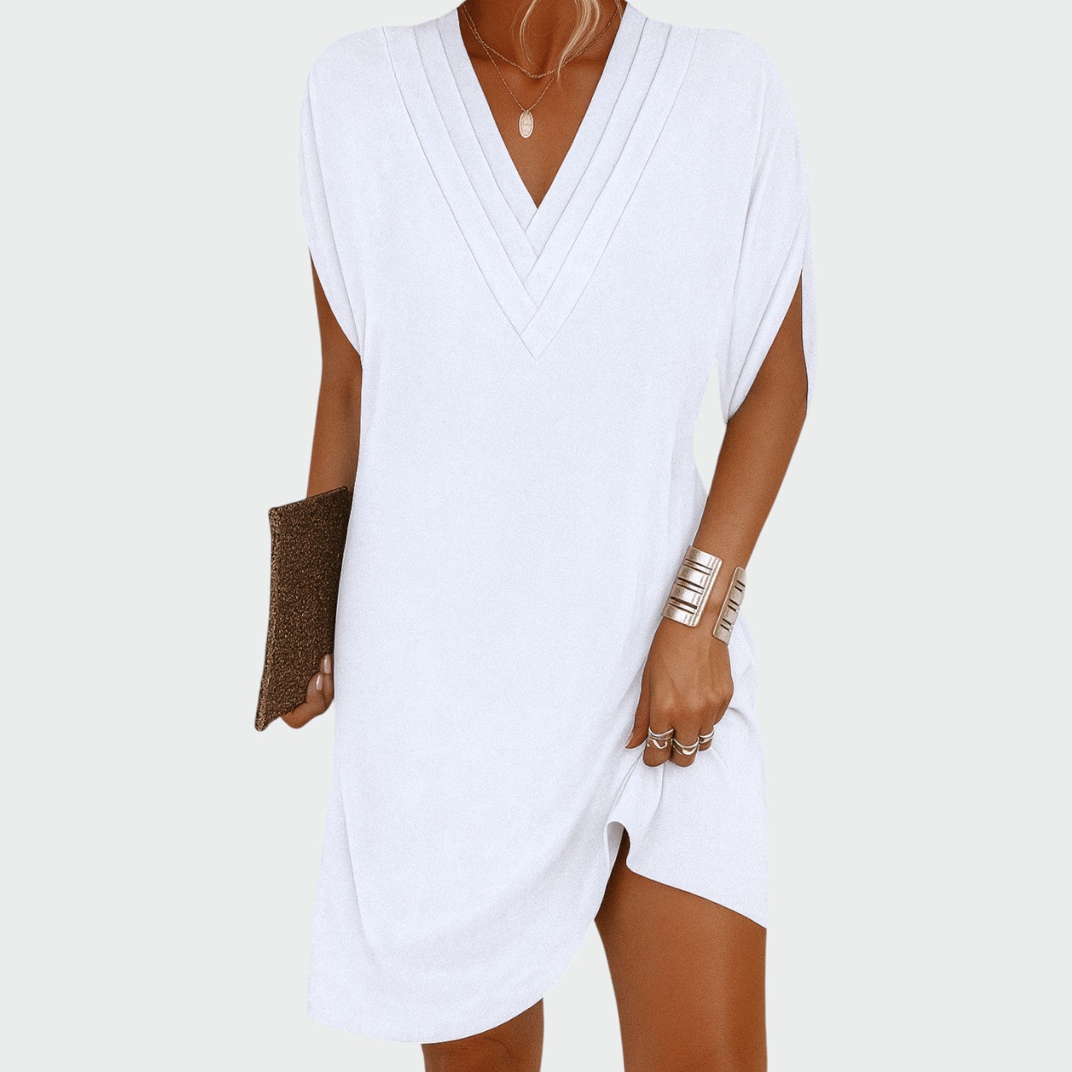 Poppy | Effortless V-Neck Everyday Shift Dress
